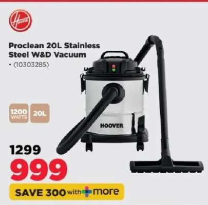 Proclean 20L Stainless Steel W&D Vacuum