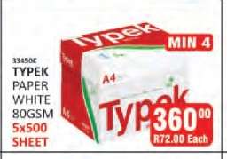 Typek Paper White 80GSM