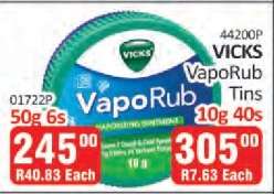 VICKS VapoRub Tins