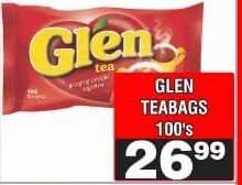 GLEN TEABAGS 100's