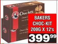 BAKERS CHOC-KIT 200G X 12's