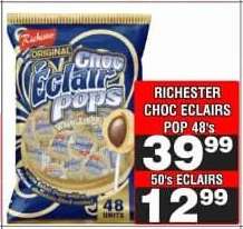 RICHESTER CHOC ECLAIRS POP 48's