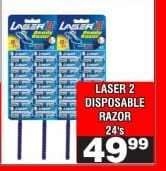 LASER 2 DISPOSABLE RAZOR
