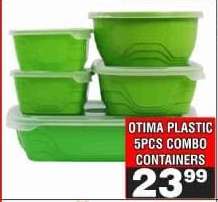 OTIMA PLASTIC 5PCS COMBO CONTAINERS