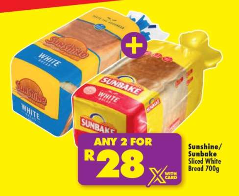Sunshine/Sunbake Sliced White Bread 700g