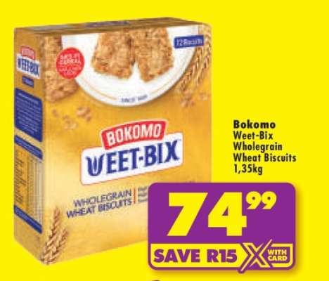 BOKOMO WEET-BIX WHOLEGRAIN WHEAT BISCUITS 1.35kg