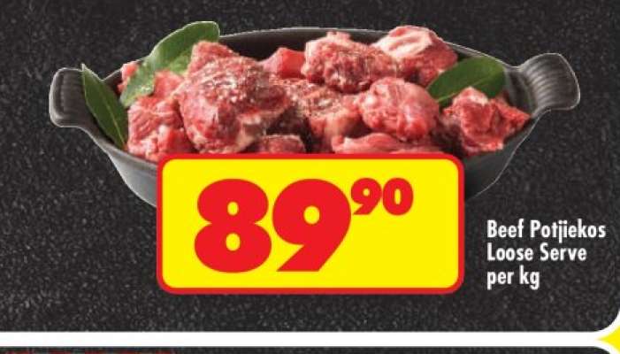BEEF POTJIEKOS LOOSE SERVE per kg