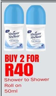 Shower to Shower Roll on 50ml