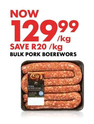 Bulk Pork Boerewors