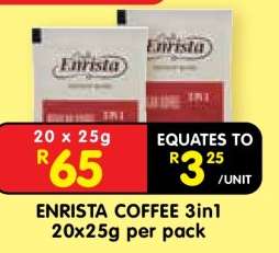 ENRISTA COFFEE 3in1 20x25g per pack