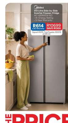 Midea 513 Litre Side-by-Side Inverter Freezer-Fridge