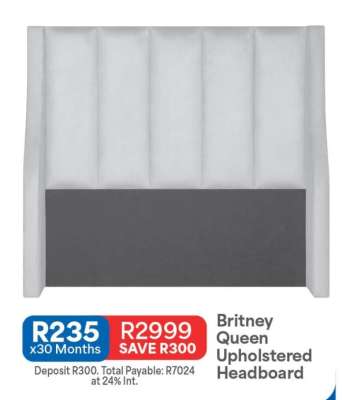 Britney Queen Upholstered Headboard