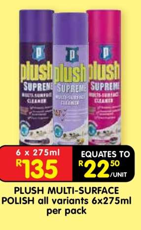 PLUSH MULTI-SURFACE POLISH all variants 6x275ml per pack