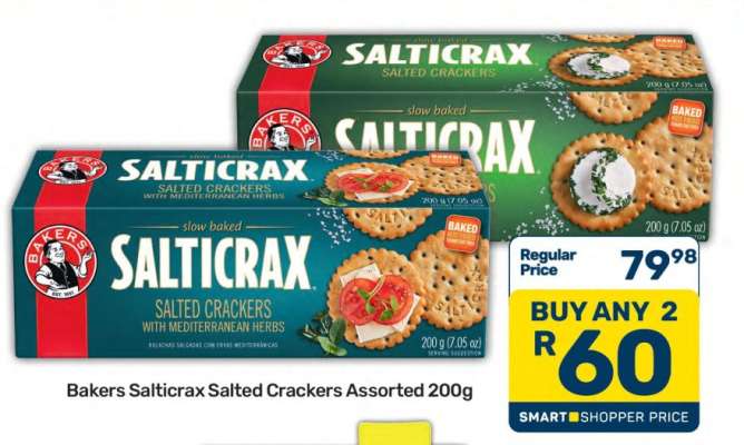 Bakers Salticrax Salted Crackers Assorted 200g