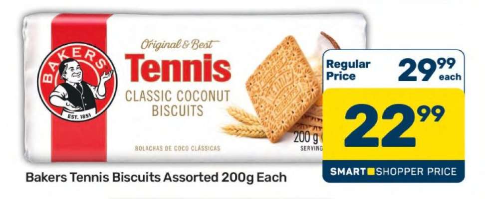 Bakers Tennis Biscuits Assorted-200g Each