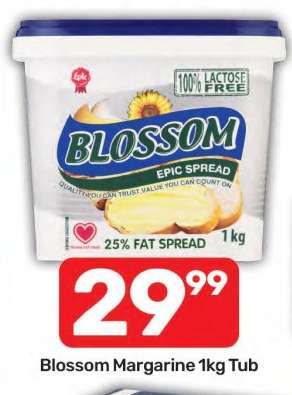 Blossom Margarine 1kg Tub