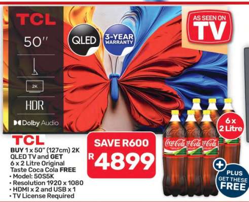 TCL 50'' 2K QLED TV