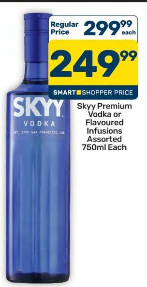 Skyy Premium Vodka or Flavoured Infusions