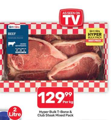 Hyper Bulk T-Bone & Club Steak Mixed Pack
