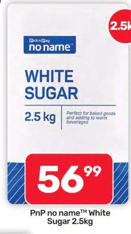 PnP no name™ White Sugar 2.5kg
