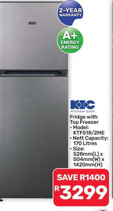 Fridge with Top Freezer
