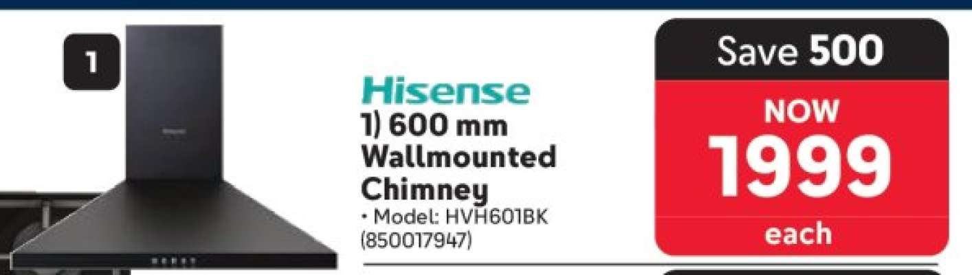 Hisense 600 mm Wallmounted Chimney