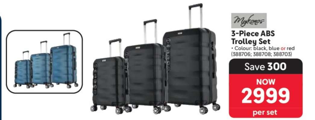 3-Piece ABS Trolley Set