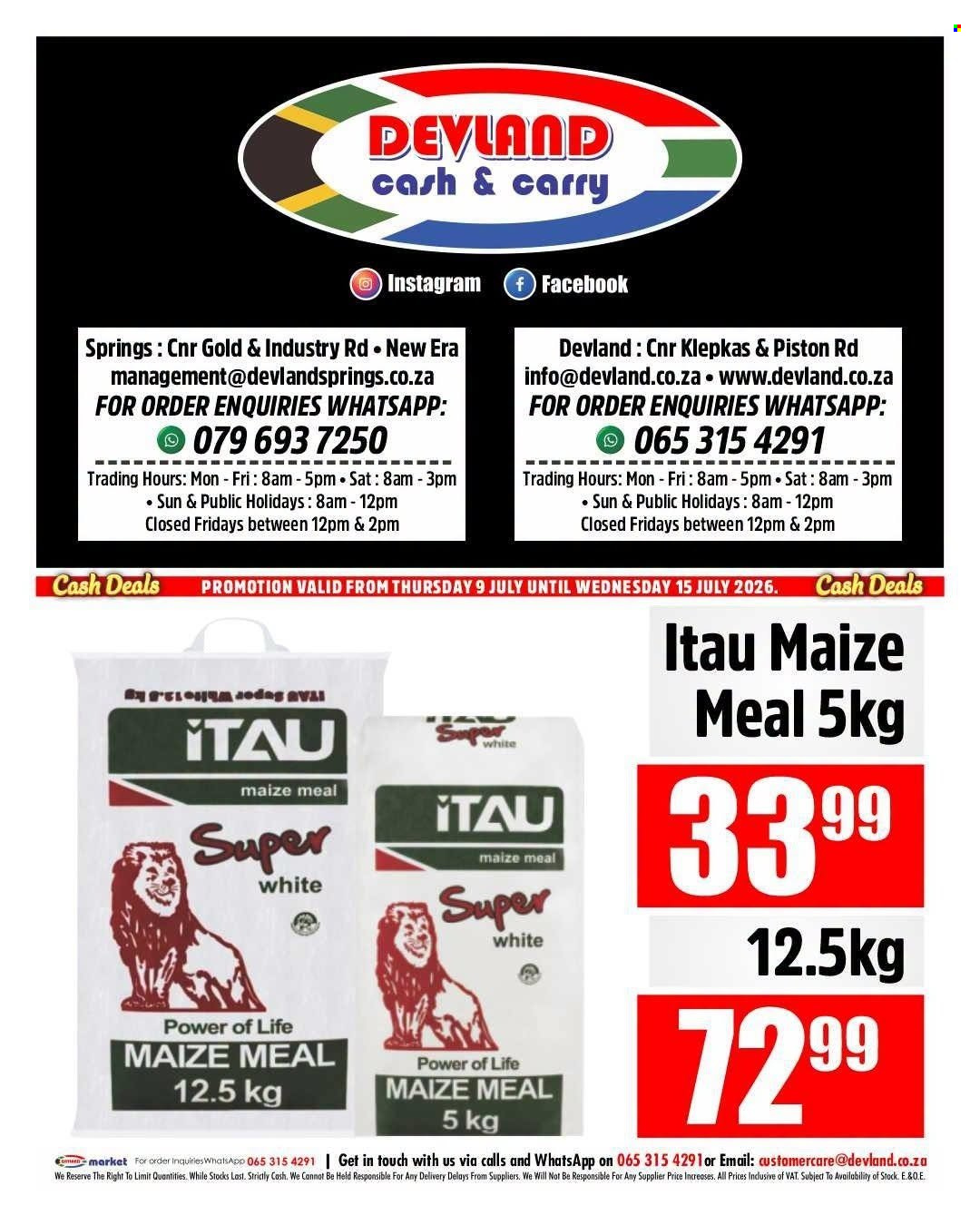 Devland specials - 07.09.2026 - 07.15.2026. Page 1