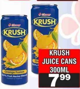KRUSH JUICE CANS 300ML