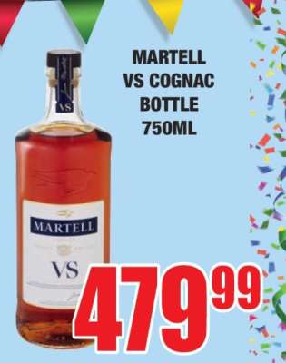 MARTELL VS Cognac Bottle 750ml