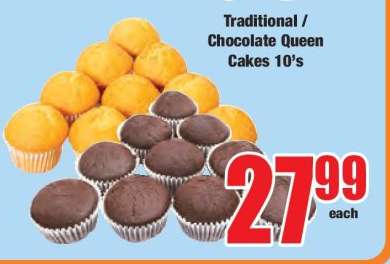 Traditional / Chocolate Queen Cakes 10's