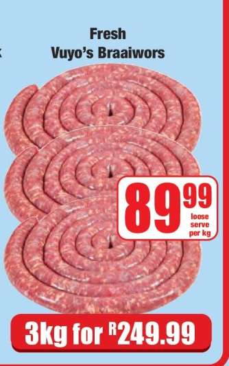 Fresh Vuyo's Braaiwors