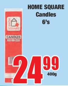 HOME SQUARE Candles 6's