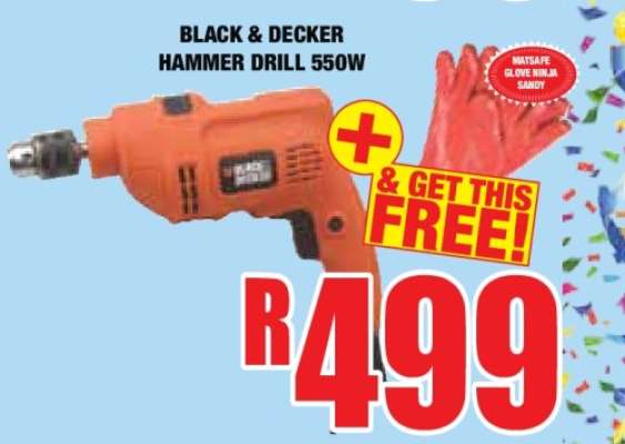 BLACK & DECKER HAMMER DRILL 550W