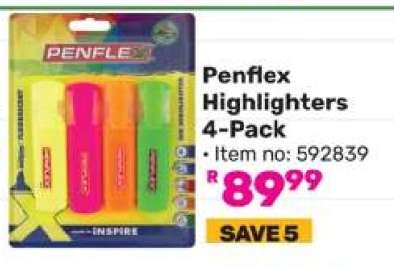 Penflex Highlighters - 4-Pack