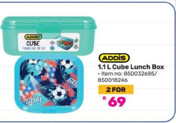 ADDIS 1.1L Cube Lunch Box