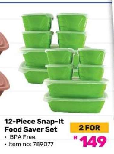 12-Piece Snap-It Food Saver Set