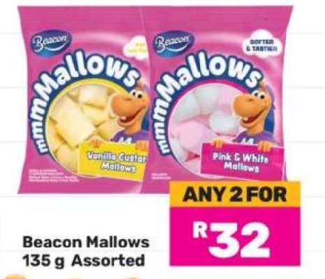 Beacon Mallows 135 g Assorted