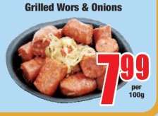 Grilled Wors & Onions