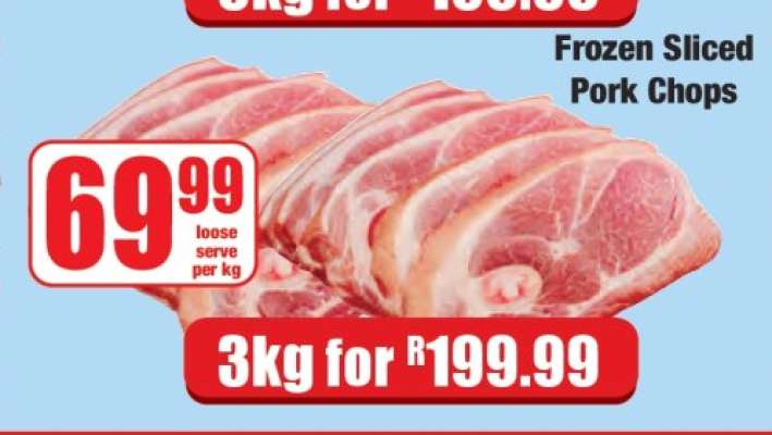 Frozen Sliced Pork Chops