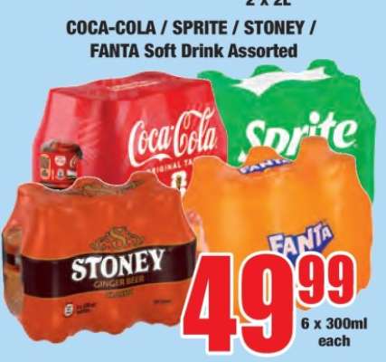 COCA-COLA / SPRITE / STONEY / FANTA Soft Drink Assorted