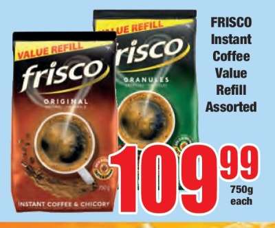 FRISCO Instant Coffee Value Refill Assorted