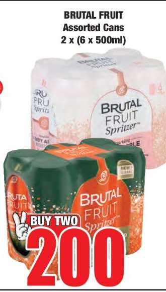 BRUTAL FRUIT ASSORTED CANS 2 X (6 X 500ML)