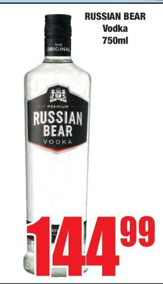 Russian Bear Vodka 750ml