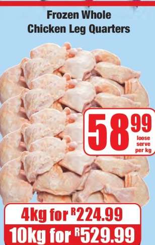 Frozen Whole Chicken Leg Quarters