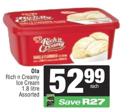 OLA Rich 'n Creamy Ice Cream