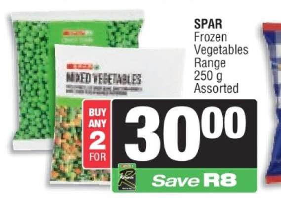 SPAR Frozen Vegetables Range