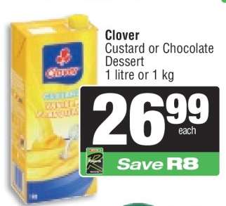 Clover Custard or Chocolate Dessert