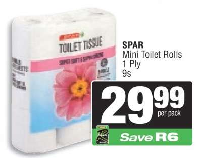 SPAR Mini Toilet Rolls