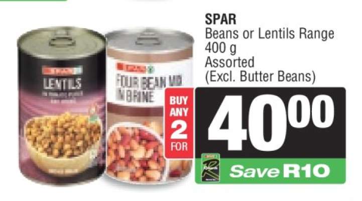 SPAR Beans or Lentils Range